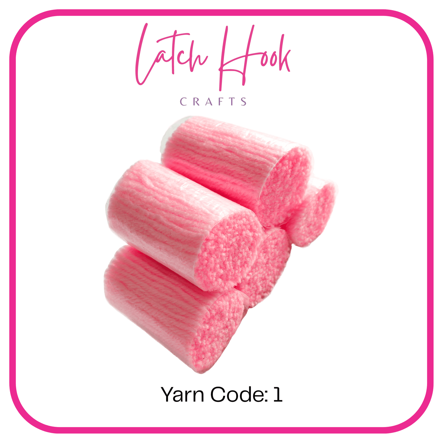 Cotton Candy Pink Latch Hook Yarn - Latch Hook Crafts