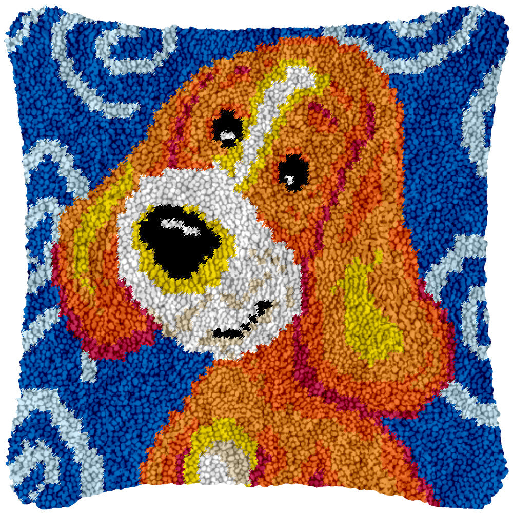 Adorable Puppy DIY Latch Hook Pillowcase Making Kit For Adults – Latch Hook  Crafts