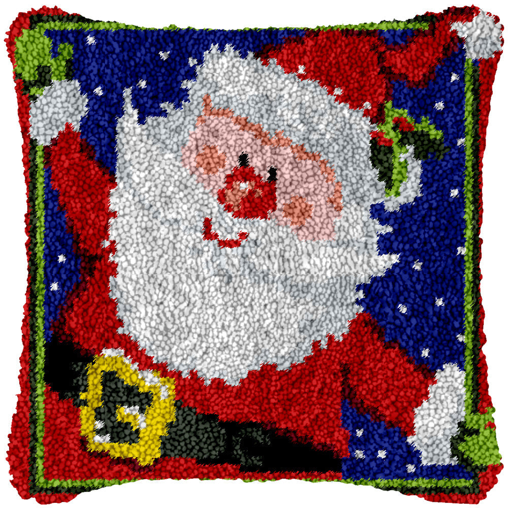 VTG 78 Latch Hook Caron Christmas Snowflake Pillow Kits (2) W/Latch Hook  NEW