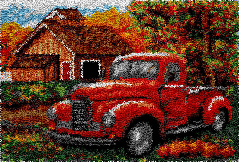 Latch Hook Rugs Kits for Adults Tractor Carpet embroidery with