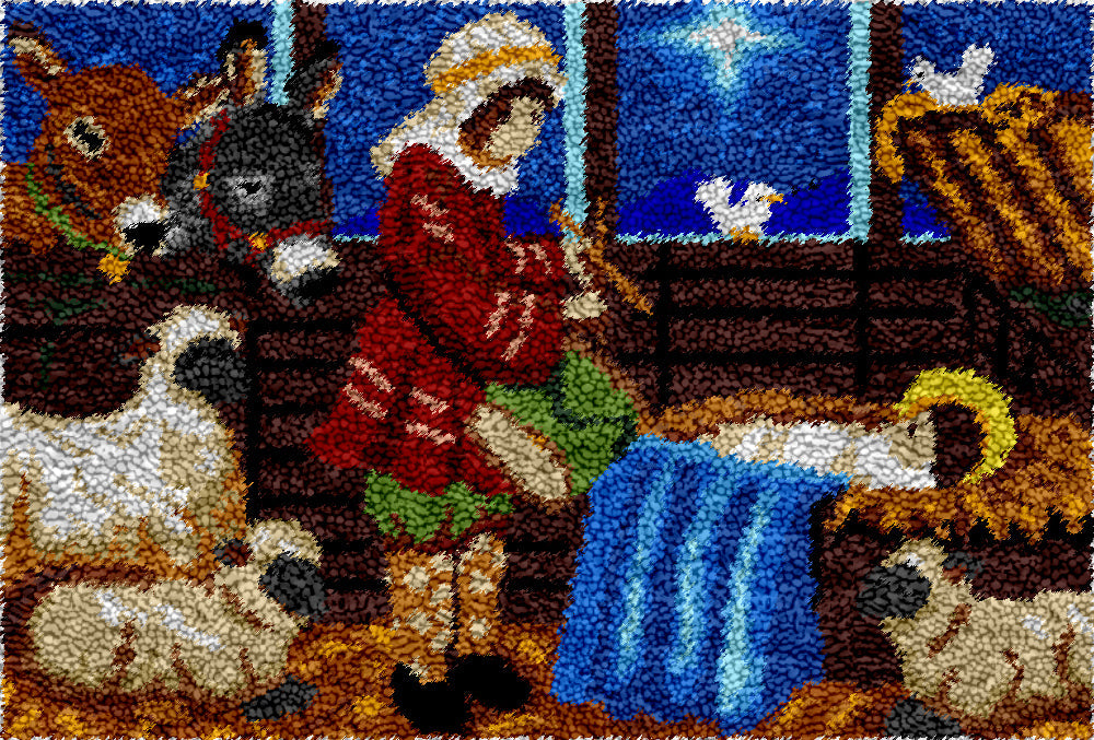 The Nativity DIY Latch Hook Rug Making Kit For Adults Latch Hook Crafts