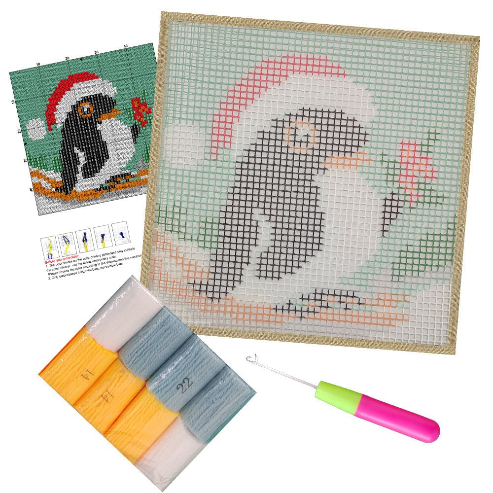 Chripy Christmas - Latch Hook Kit for Kids - diy-latch-hook