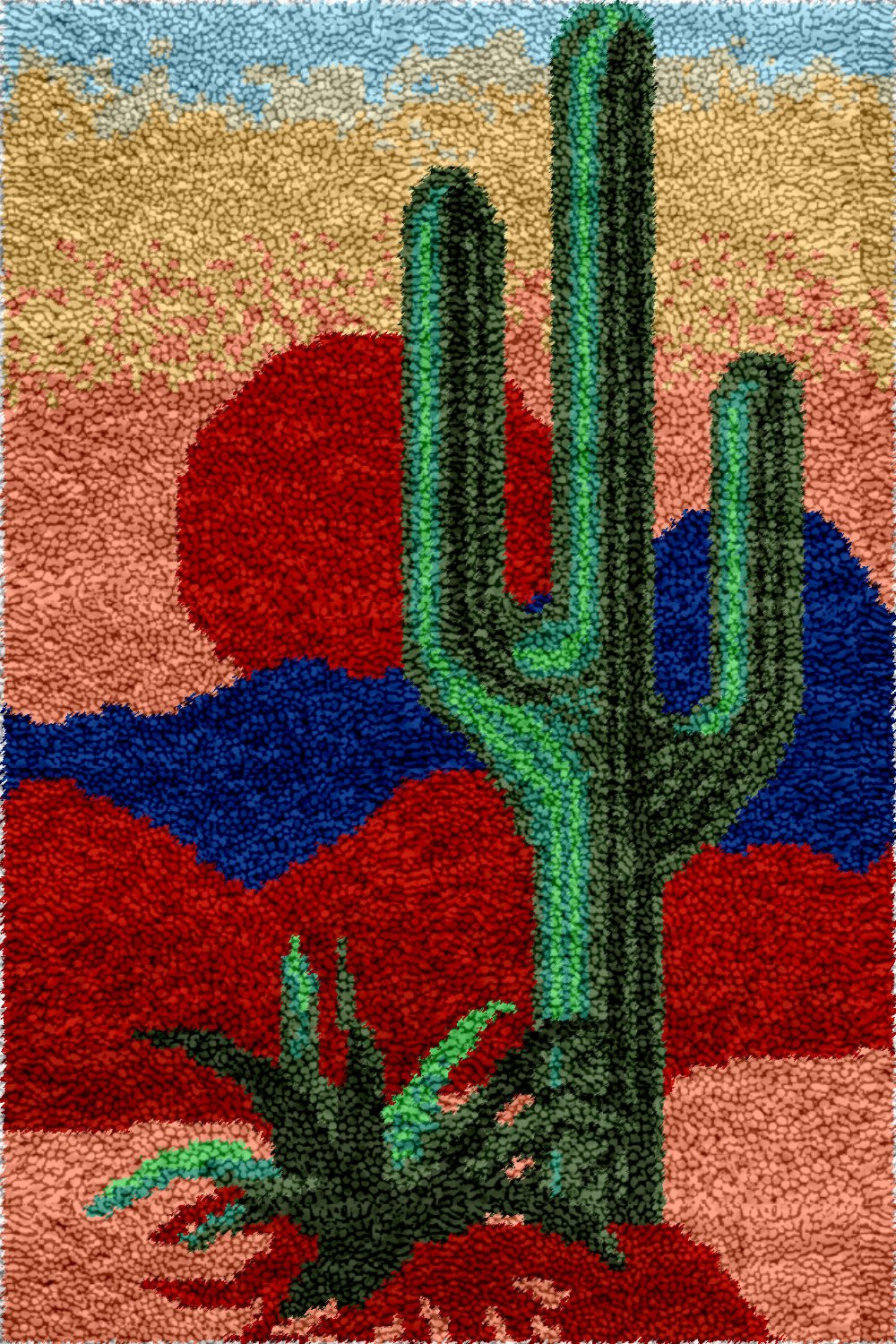 Desert Backdrop DIY Latch Hook Rug Making Kit For Adults – Latch