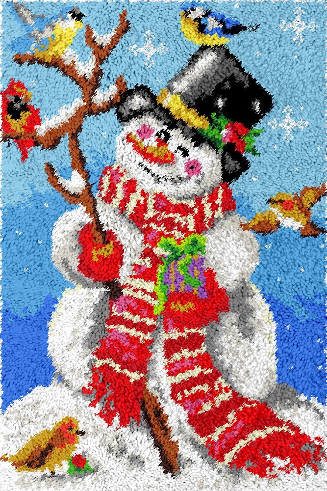Friendly Snowman - Latch Hook Rug Kit
