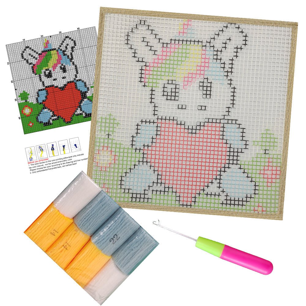 I Heart You - Latch Hook Kit for Kids - diy-latch-hook