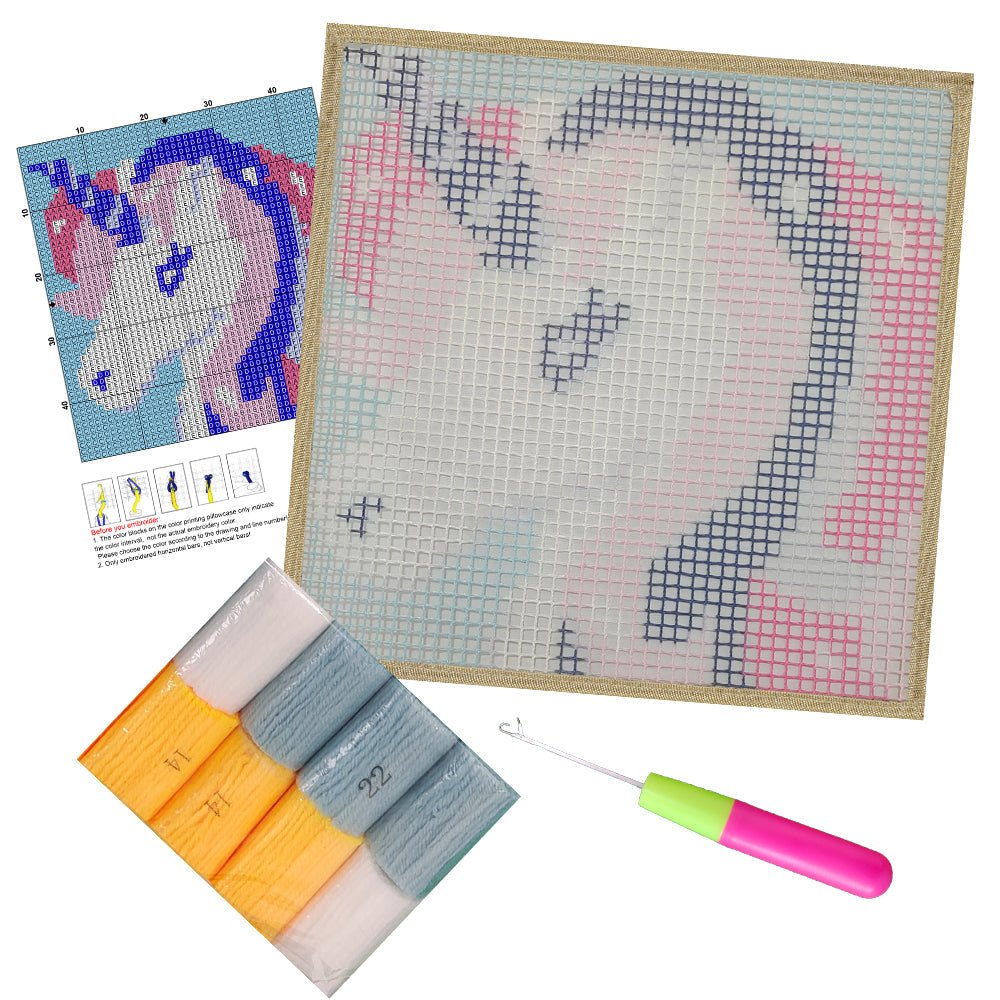 Pretty Unicorn - Latch Hook Kit for Kids - diy-latch-hook