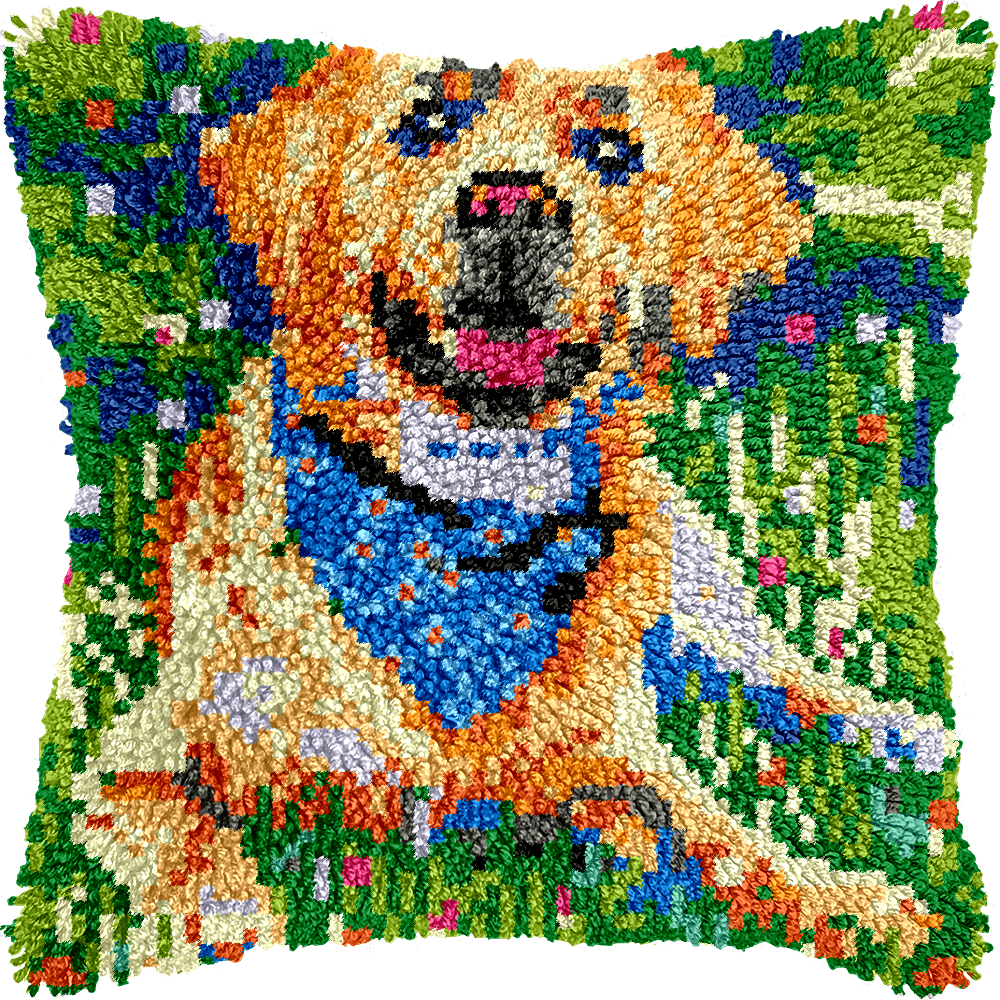 Backyard Buddy - Latch Hook Pillowcase Kit - Latch Hook Crafts