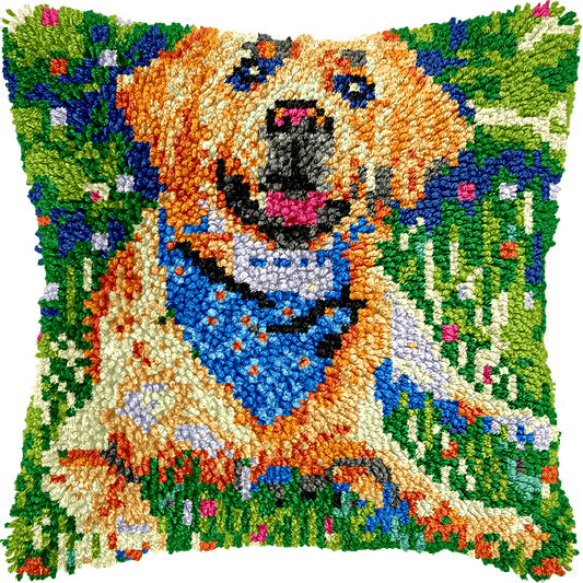 Backyard Buddy - Latch Hook Pillowcase Kit - Latch Hook Crafts