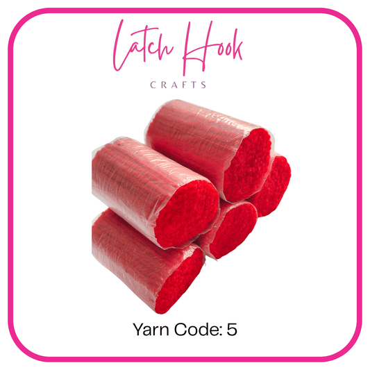 Candy Apple Red Latch Hook Yarn - Latch Hook Crafts