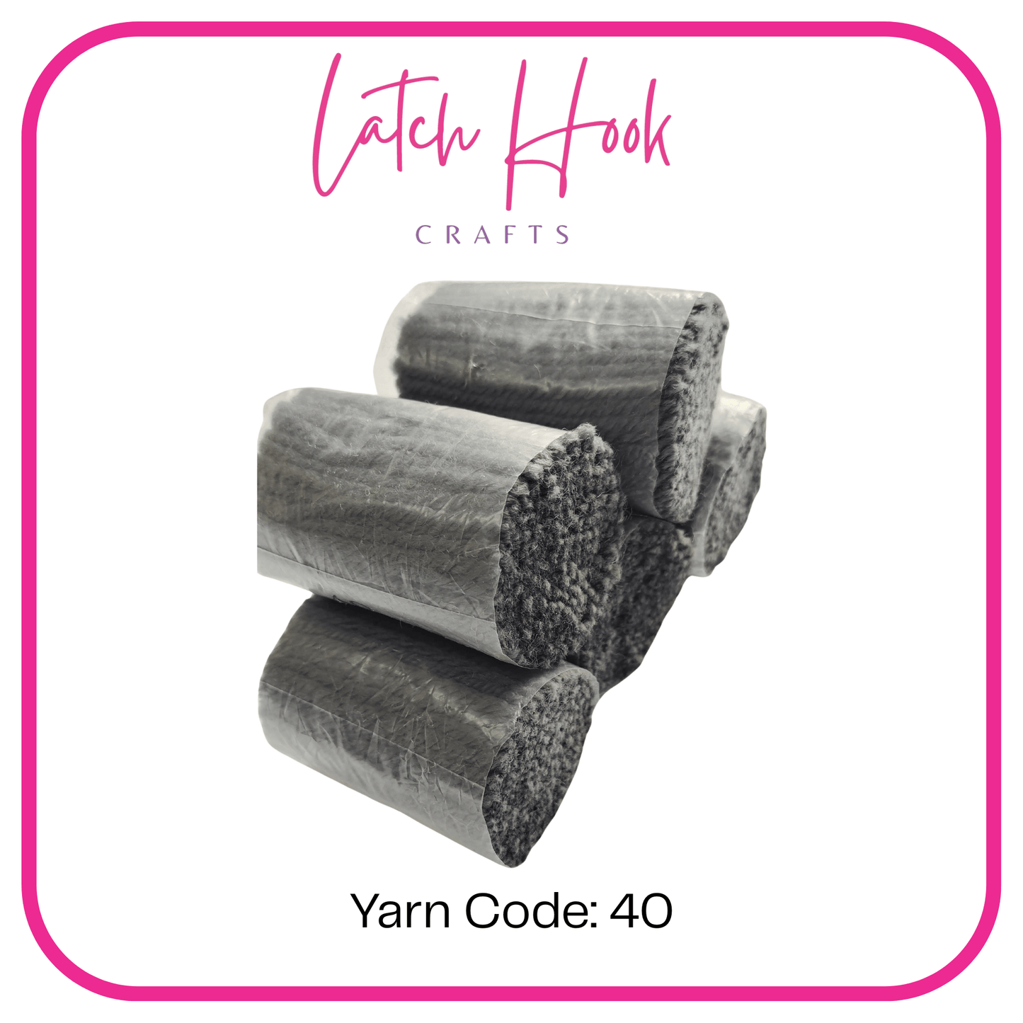 Charcoal Slate Latch Hook Yarn - Latch Hook Crafts