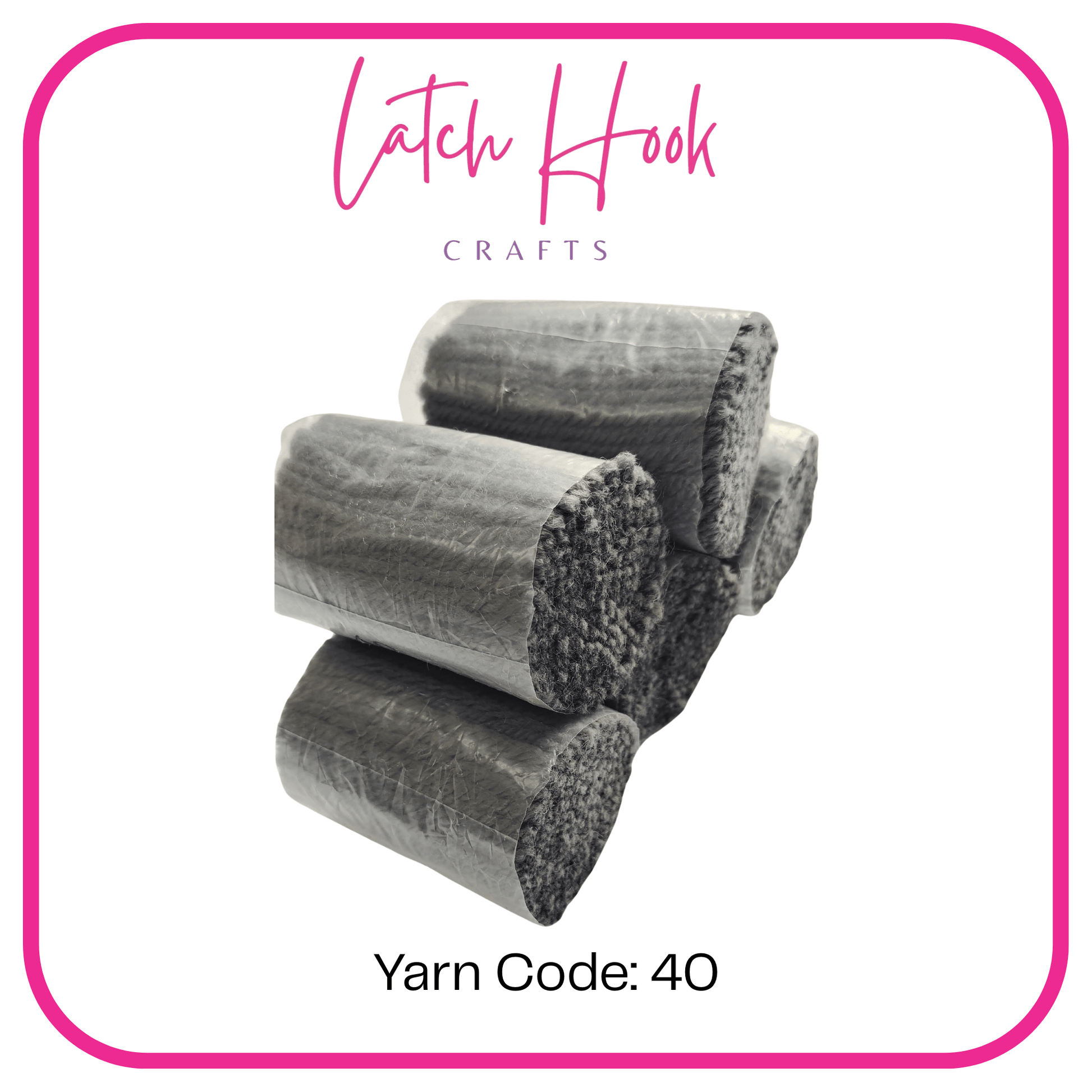 Charcoal Slate Latch Hook Yarn - Latch Hook Crafts