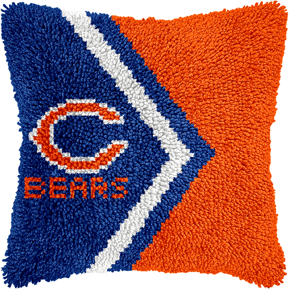 Chicago Bears - Latch Hook Pillow Kit - Latch Hook Crafts