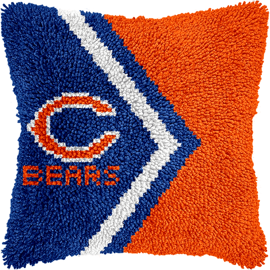 Chicago Bears - Latch Hook Pillow Kit - Latch Hook Crafts