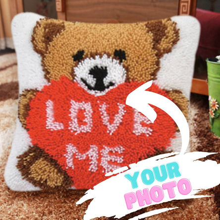 Custom Latch Hook Pillow Kit - Latch Hook Crafts