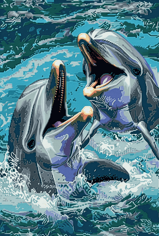 Dancing Dolphin - Latch Hook Rug Kit - Latch Hook Crafts