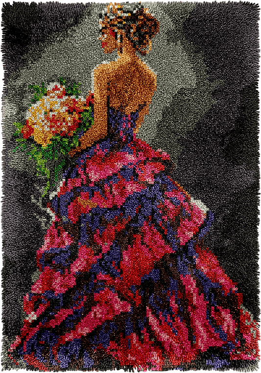 Elegant Woman - Latch Hook Rug Kit - Latch Hook Crafts