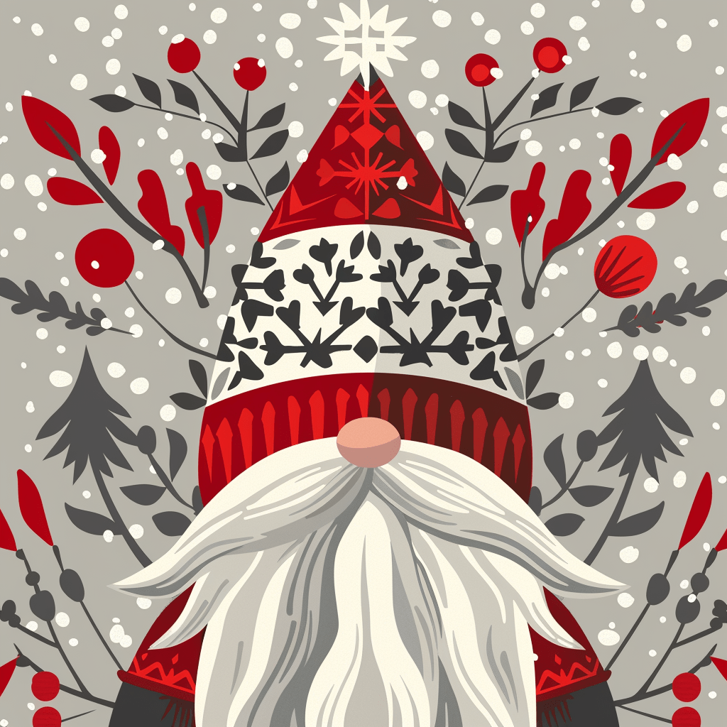 Festive Nordic Gnome - Latch Hook Pillowcase Kit - Latch Hook Crafts