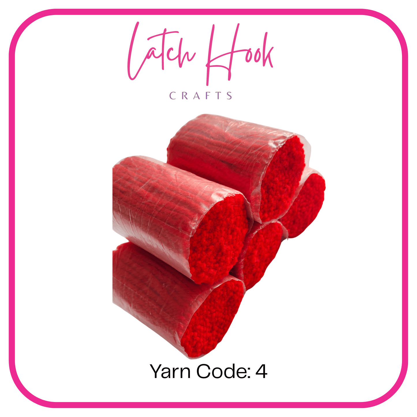 Firecracker Red Latch Hook Yarn - Latch Hook Crafts