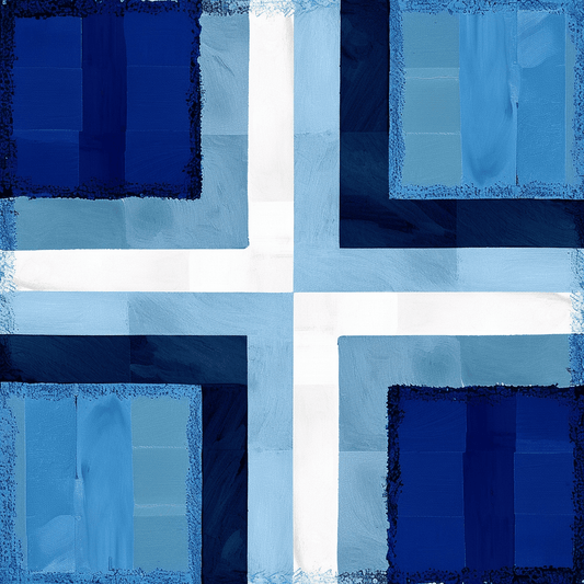 Ice and Indigo - Latch Hook Pillowcase Kit - Latch Hook Crafts