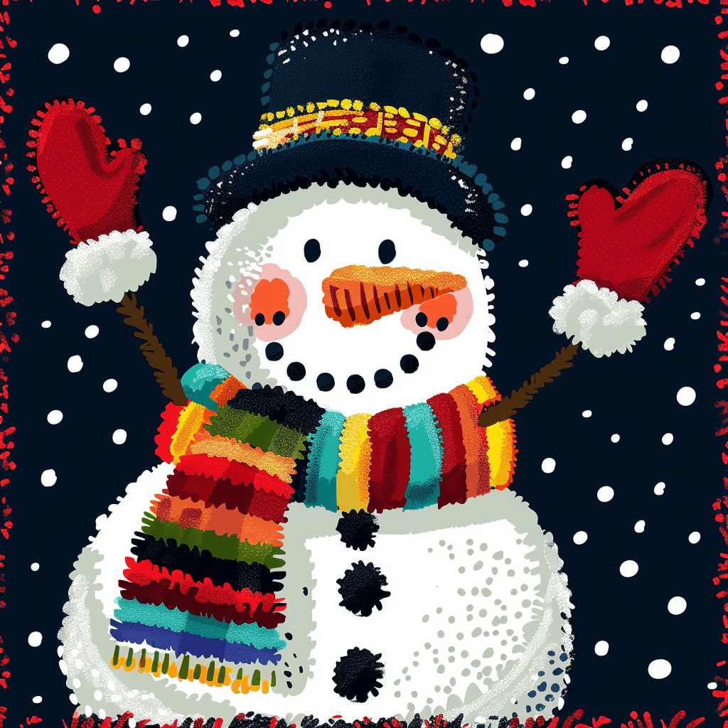 Jolly Snowman - Latch Hook Pillowcase Kit - Latch Hook Crafts