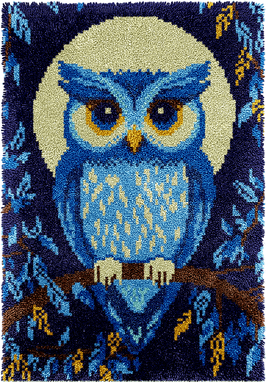 Moonlit Owl - Latch Hook Rug Kit - Latch Hook Crafts