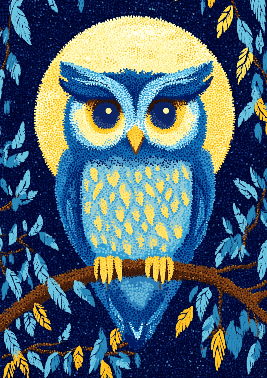 Moonlit Owl - Latch Hook Rug Kit - Latch Hook Crafts