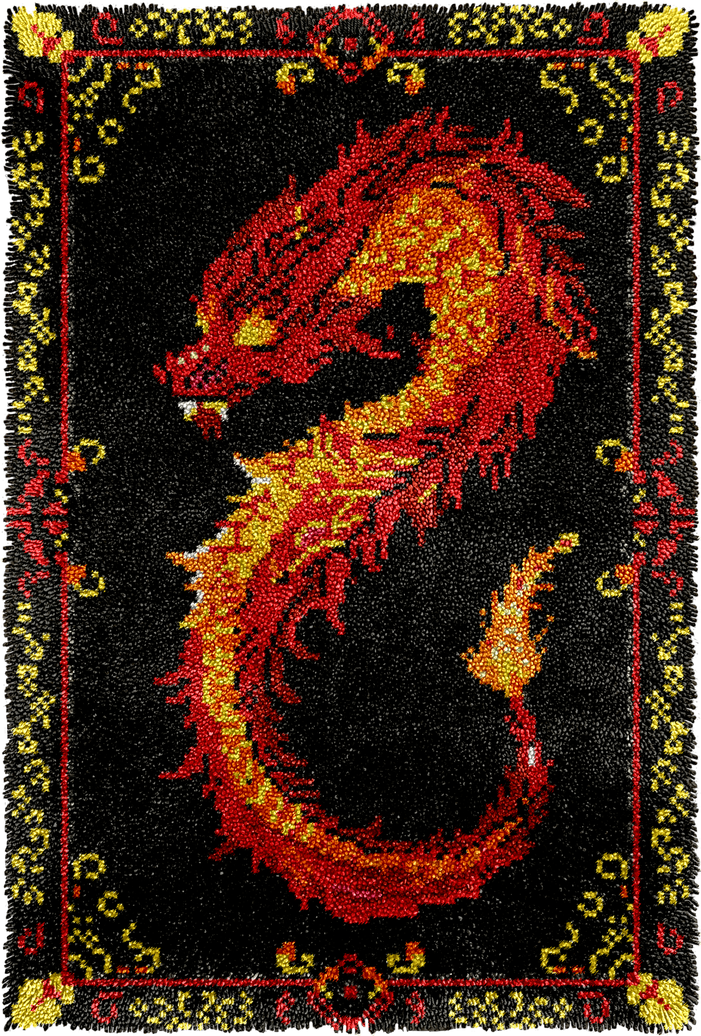 Mystical Dragon - Latch Hook Rug Kit - Latch Hook Crafts