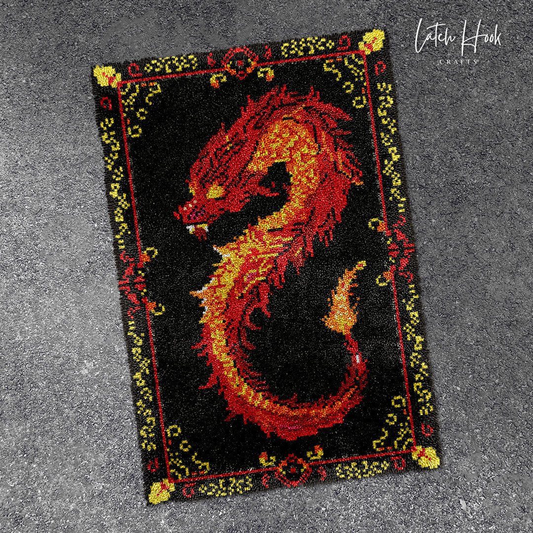 Mystical Dragon - Latch Hook Rug Kit - Latch Hook Crafts