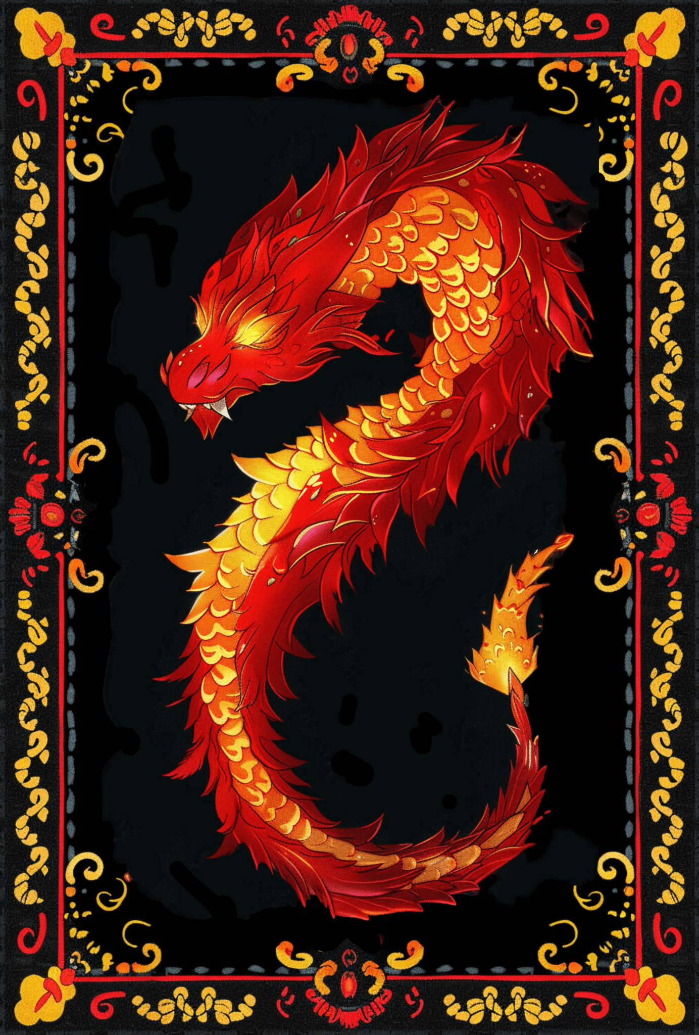 Mystical Dragon - Latch Hook Rug Kit - Latch Hook Crafts