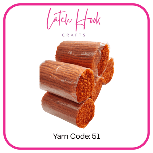 Pumpkin Spice Latch Hook Yarn - Latch Hook Crafts