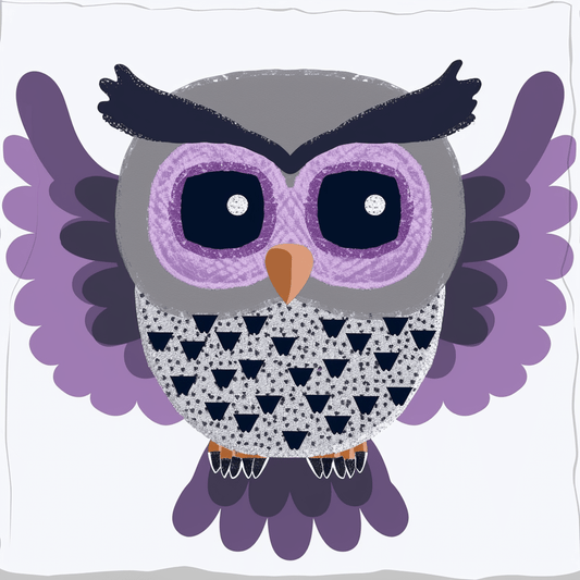 Purple Owl - Latch Hook Pillowcase Kit - Latch Hook Crafts