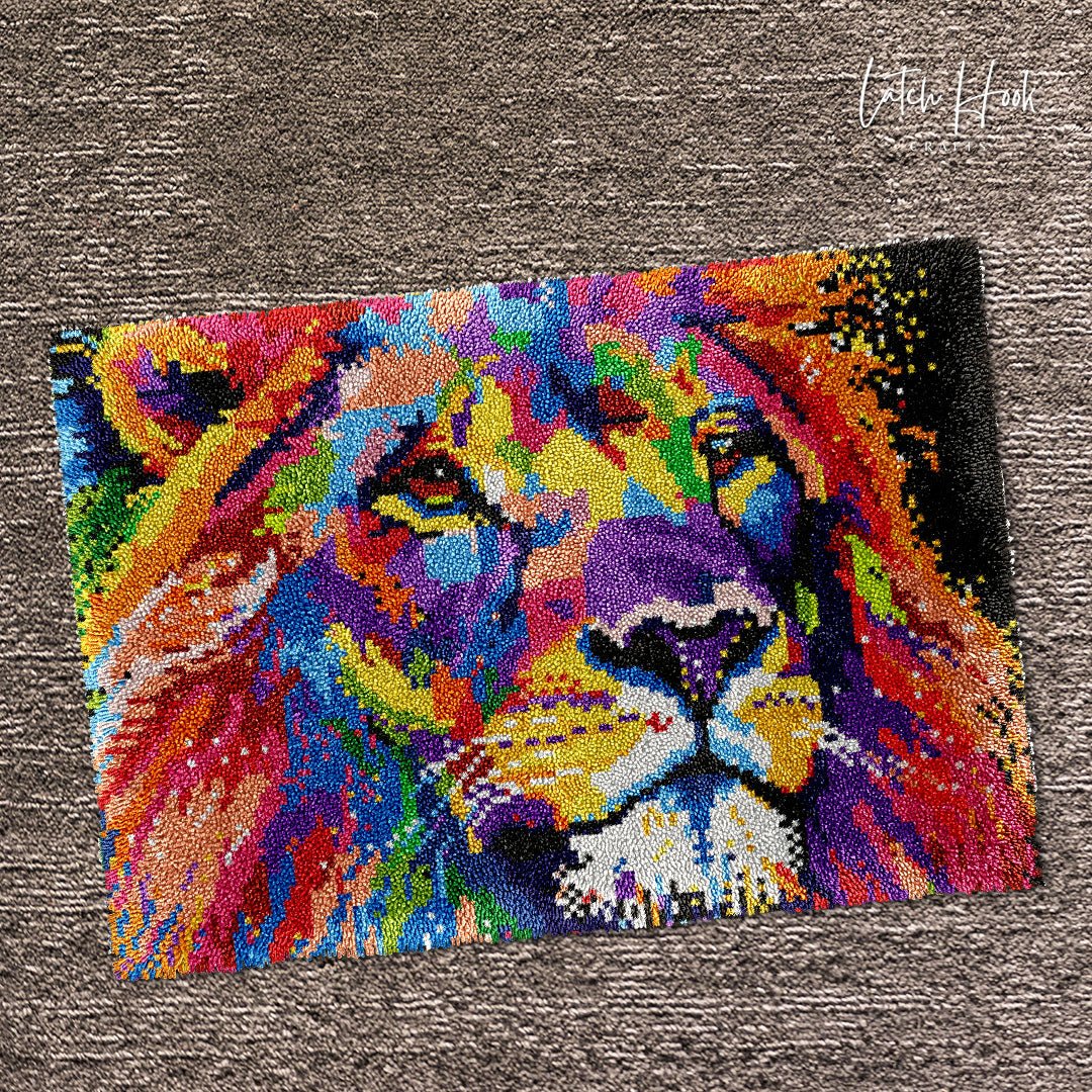 Roar in Color - Latch Hook Rug Kit - Latch Hook Crafts