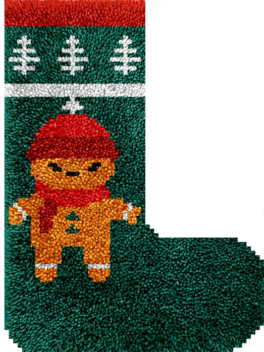Silly Gingerbread - Latch Hook Stockings Kit - Latch Hook Crafts