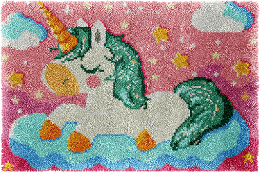 Sparkle Unicorn - Latch Hook Rug Kit - Latch Hook Crafts