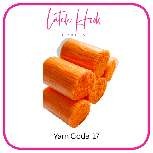 Tangerine Zest Latch Hook Yarn - Latch Hook Crafts