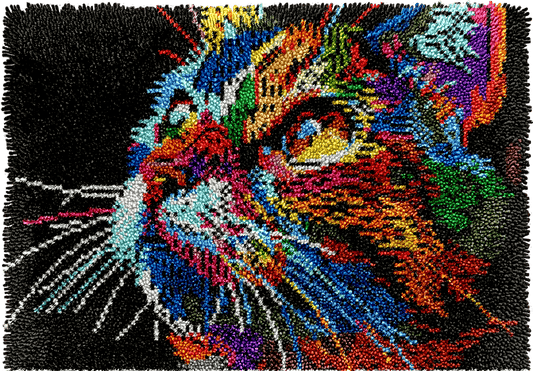 Technicolor Whiskers - Latch Hook Rug Kit - Latch Hook Crafts