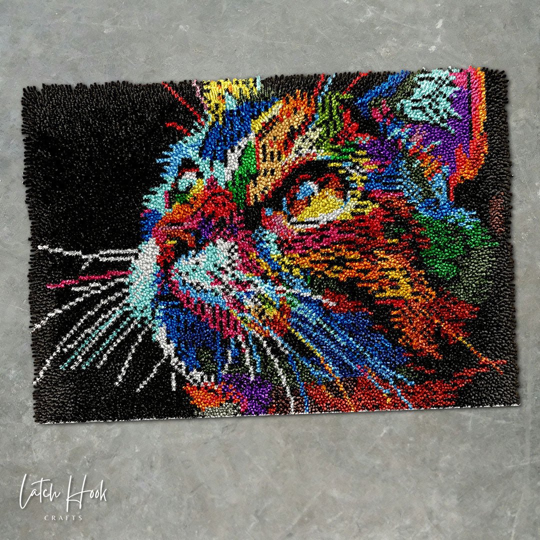 Technicolor Whiskers - Latch Hook Rug Kit - Latch Hook Crafts