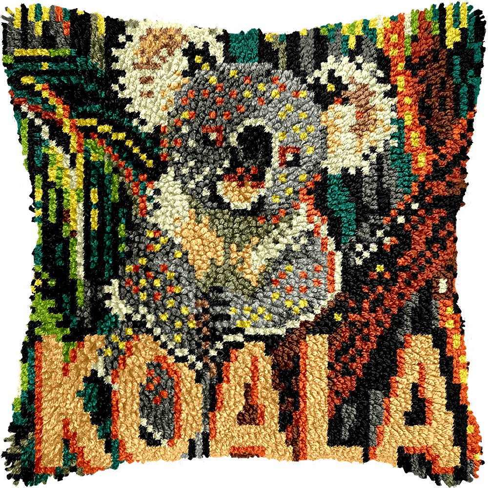 Treetop Koala - Latch Hook Pillowcase Kit - Latch Hook Crafts