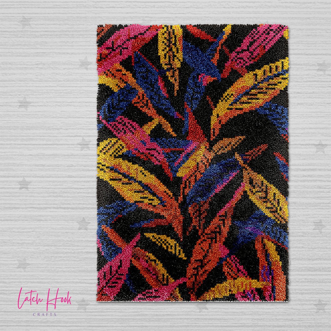 Tropical Foliage - Latch Hook Rug Kit - Latch Hook Crafts