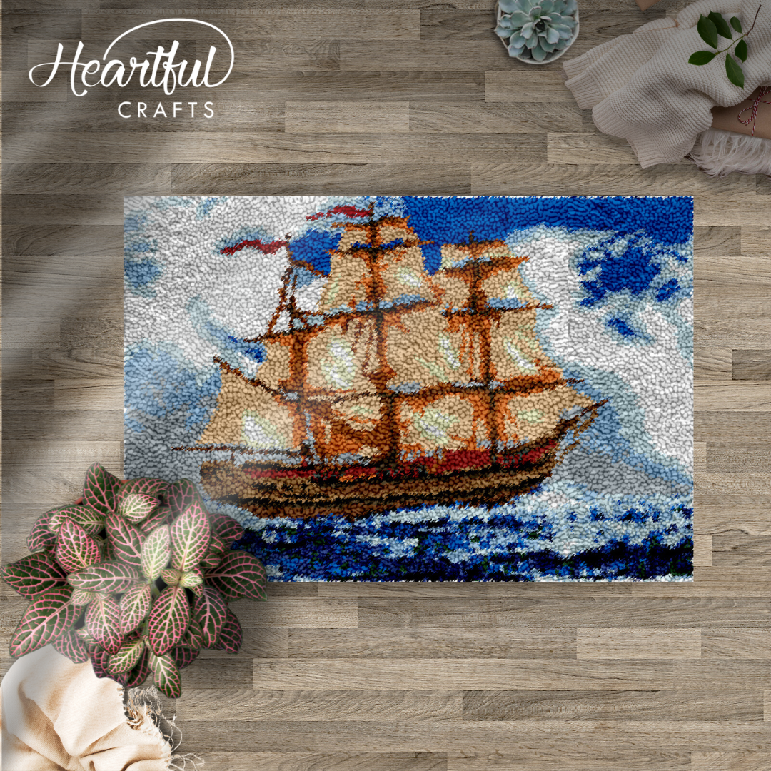 The Explorer Latch Hook Rug by Heartful Crafts