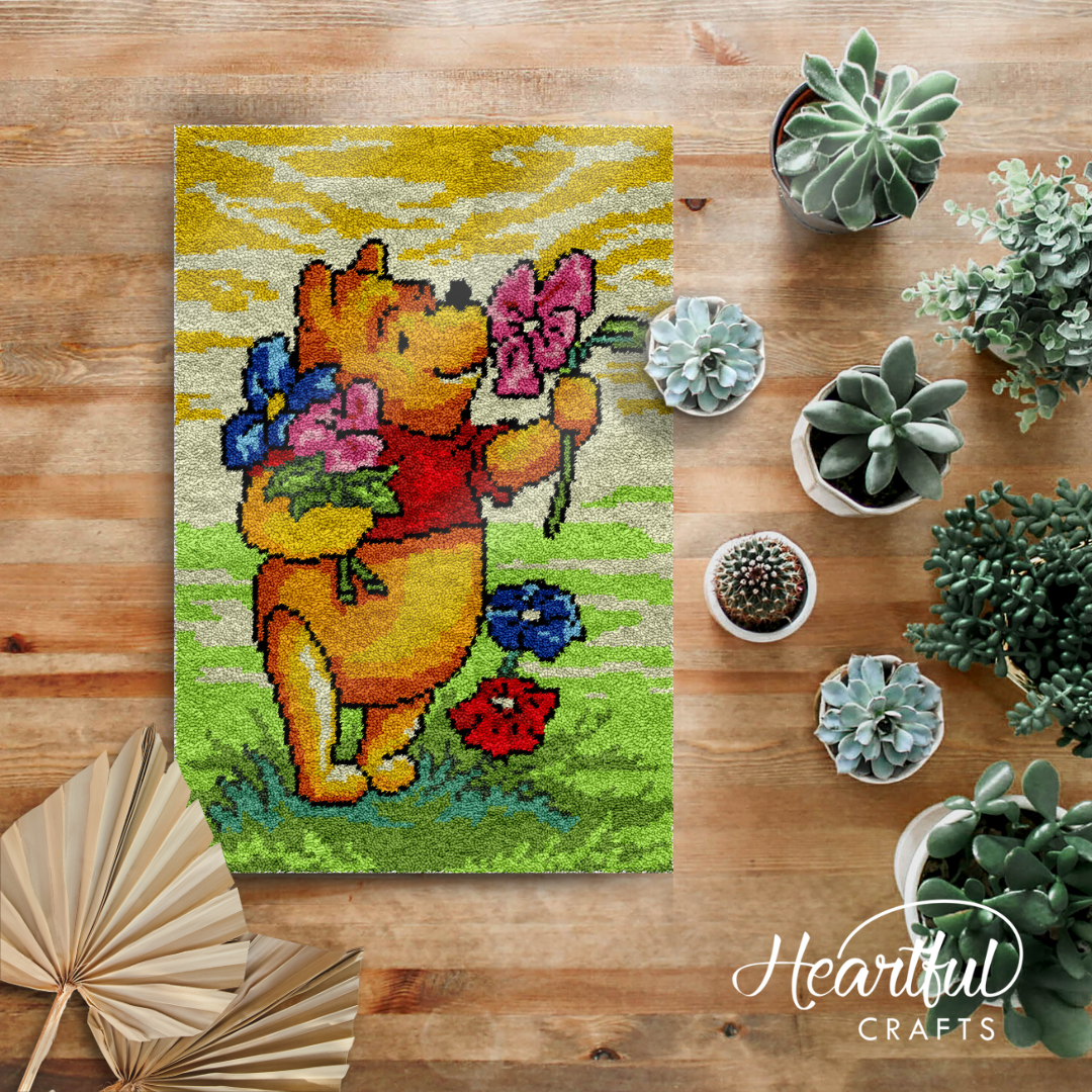 Winnie the Pooh Latch Hook Rug by Heartful Crafts