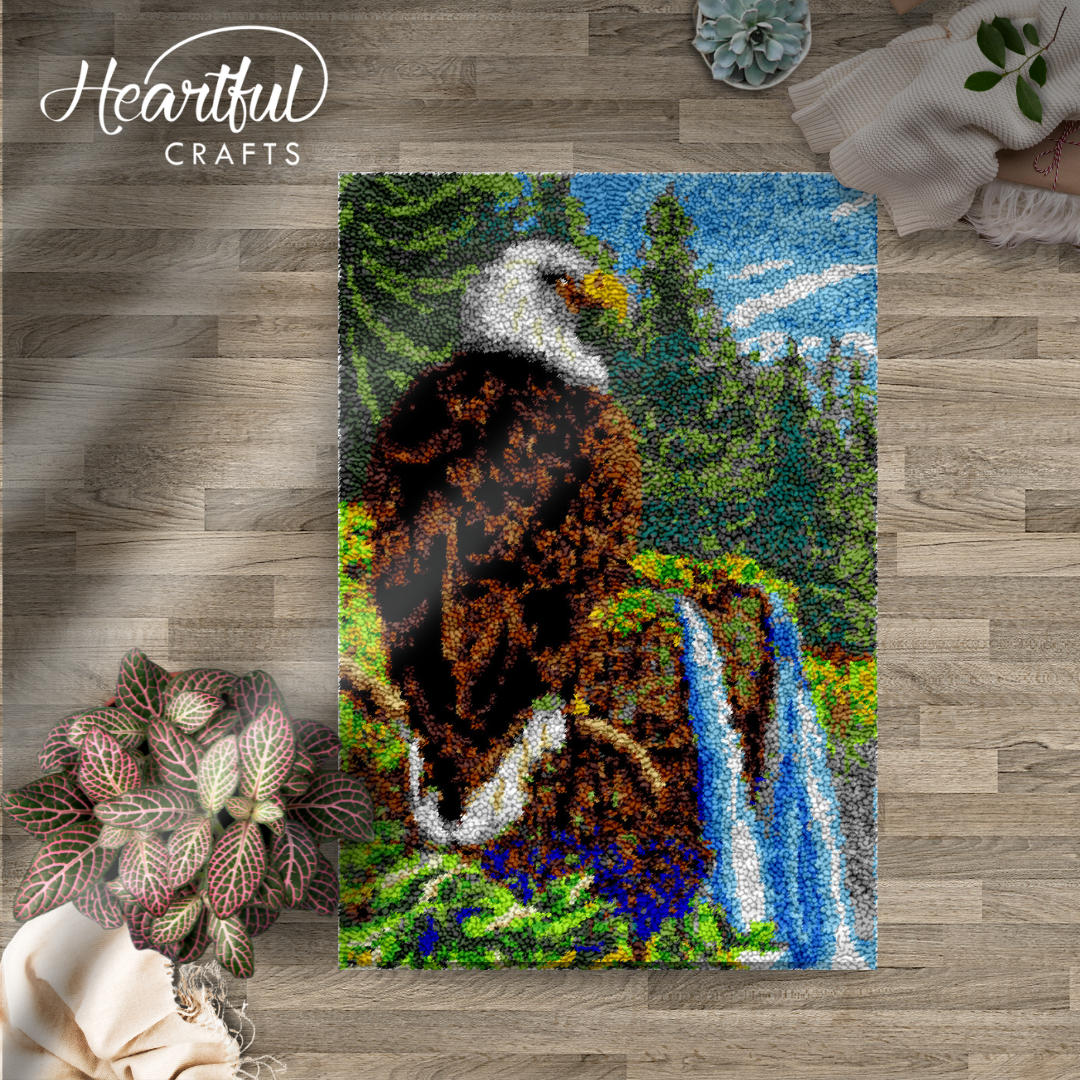 Nature's Guardian Latch Hook Rug by Heartful Crafts