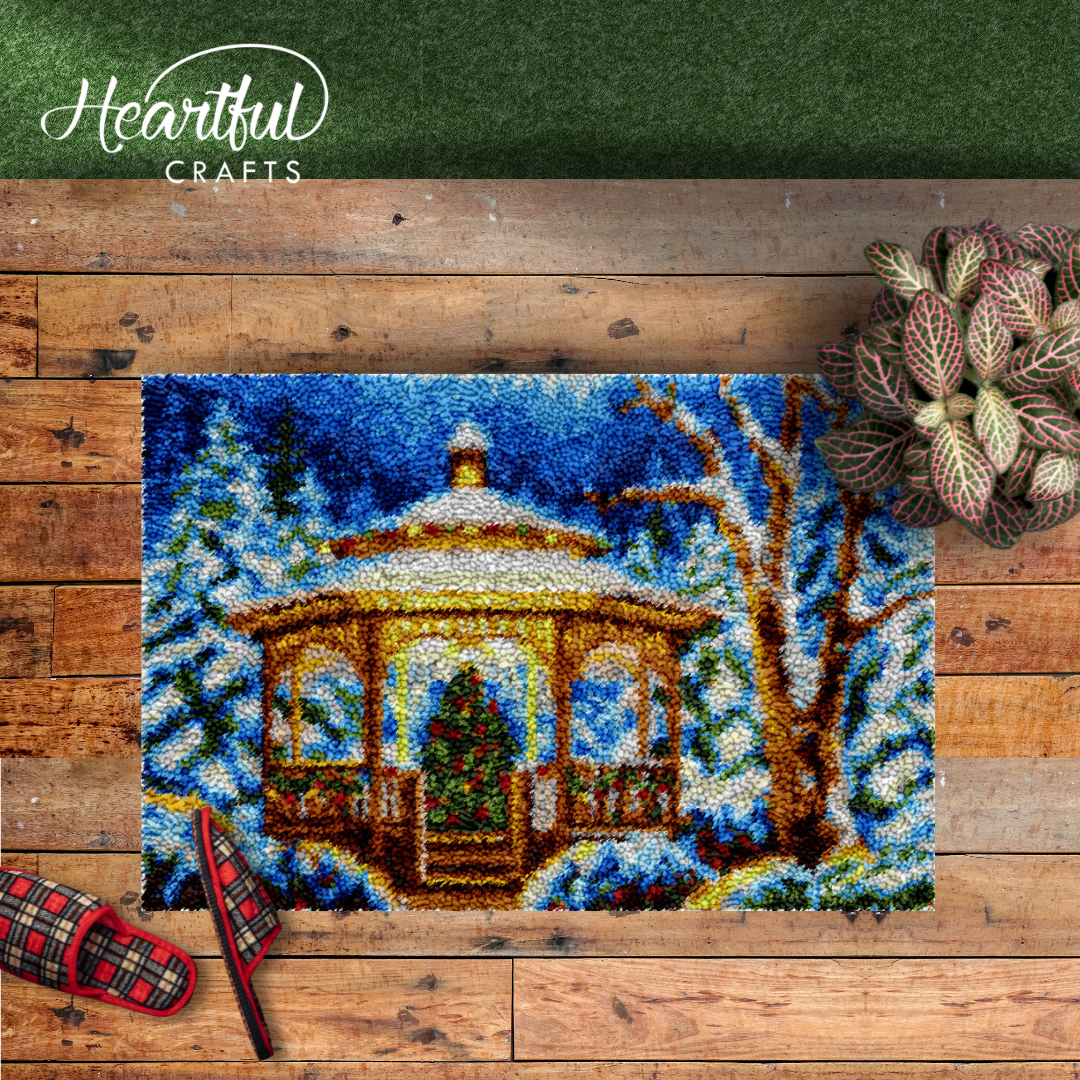 Christmas Pavilion Latch Hook Rug by Heartful Crafts