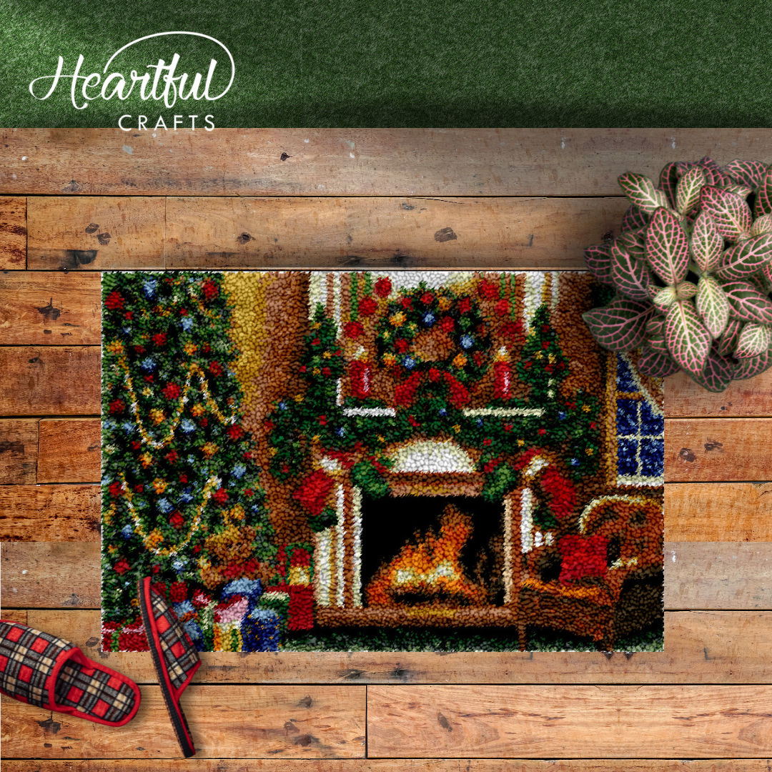 Christmas Lounge Latch Hook Rug by Heartful Crafts