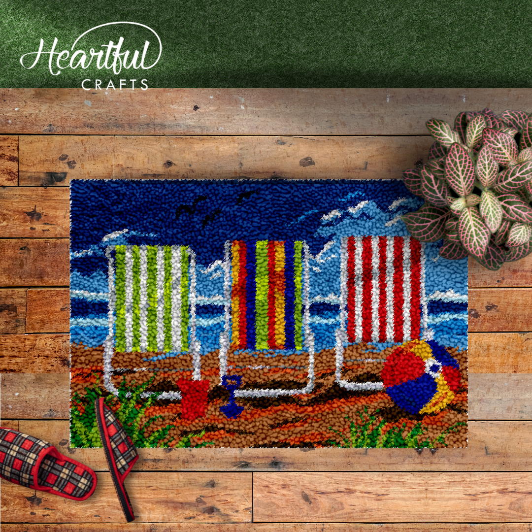 Summer Solstice Latch Hook Rug by Heartful Crafts