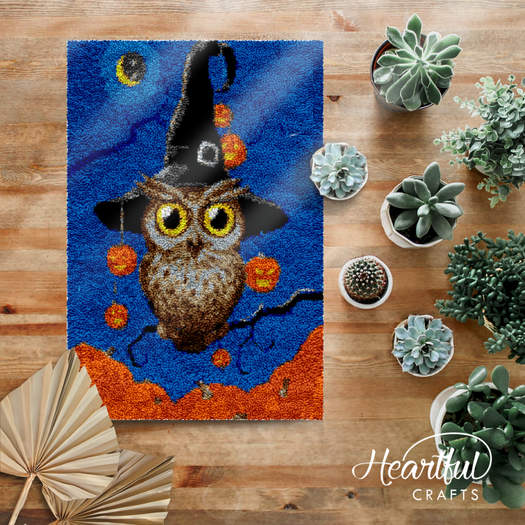 Halloween Owl Latch Hook Rug by Heartful Crafts