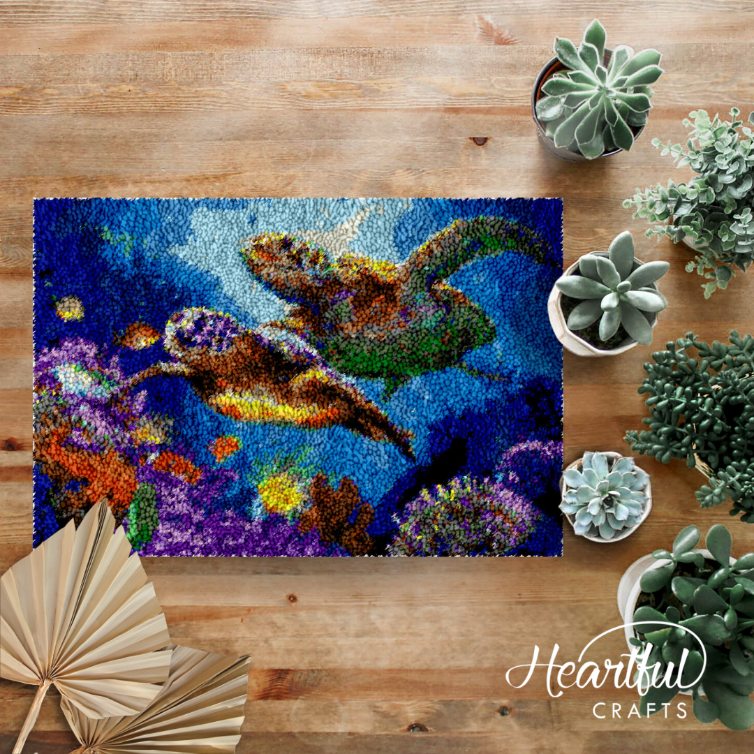 Under the Sea Latch Hook Rug by Heartful Crafts