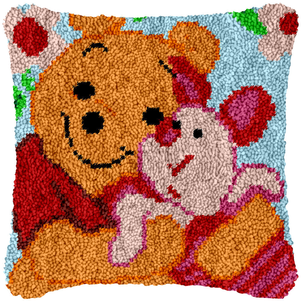 Best of Friends Latch Hook Pillowcase by Heartful Crafts