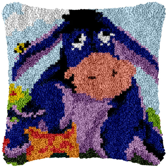 Lazy Donkey Latch Hook Pillowcase by Heartful Crafts
