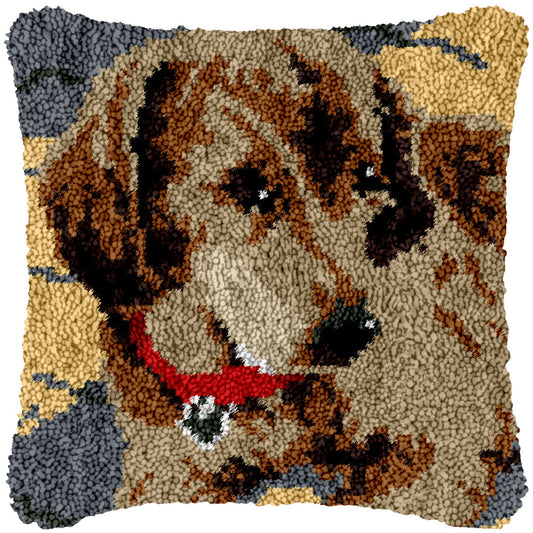 Golden Retriever Latch Hook Pillowcase by Heartful Crafts